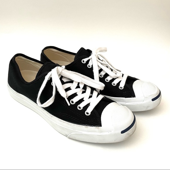 CONVERSE Jack Purcell Black CP Canvas Low Top Sneakers 1Q699